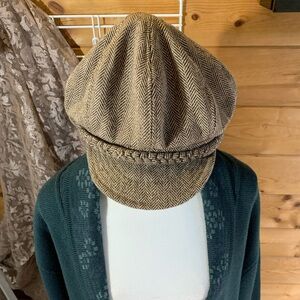 Herringbone Newsboy Cap